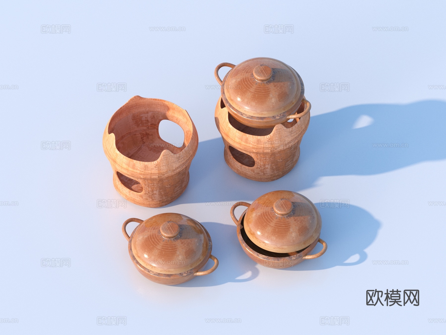 砂锅 土砂锅 厨具3d模型