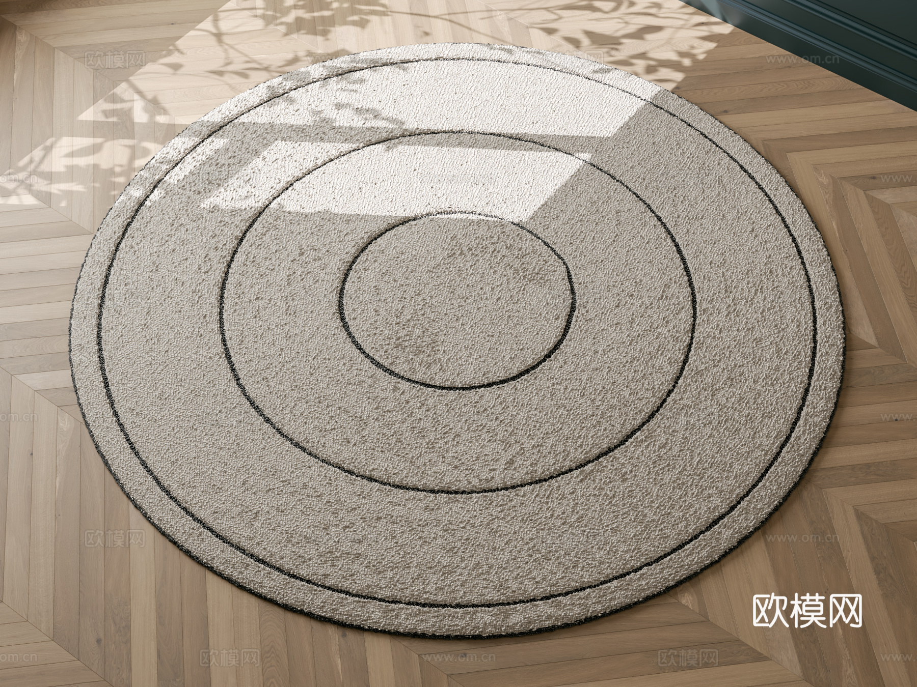 CASSINA Sahara现代圆形地毯 客厅地毯 布艺地毯3d模型