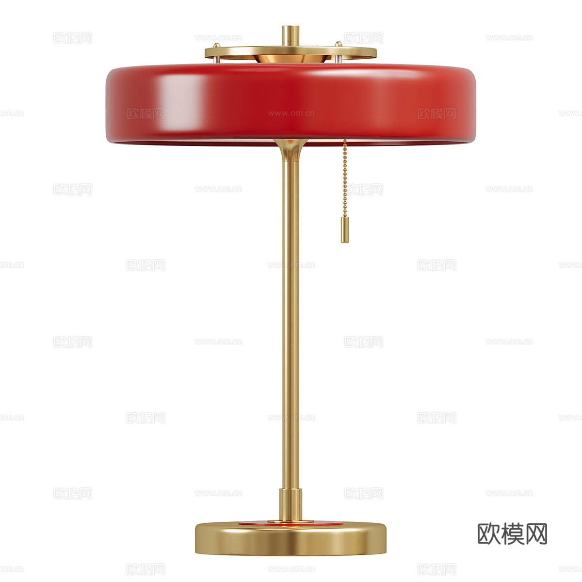 现代轻奢极简金属旋转台灯3d模型