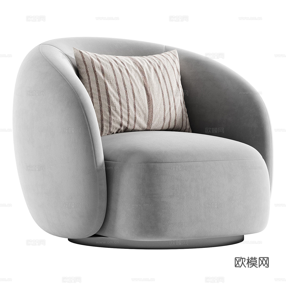 现代意式奶油风 Aria 扶手椅3d模型