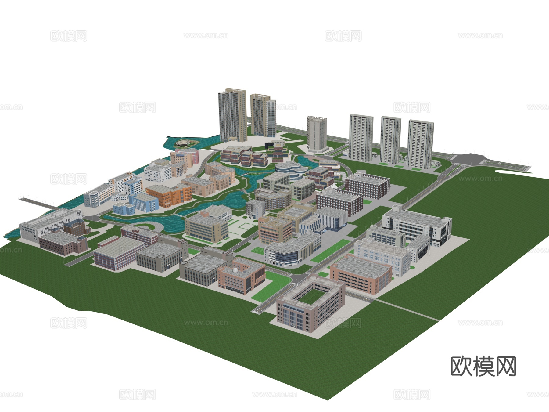 智慧项目数字孪生产业园科技园3d模型