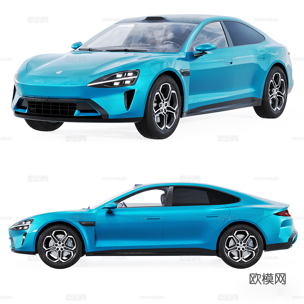 小米su7 汽车 电动车3d模型