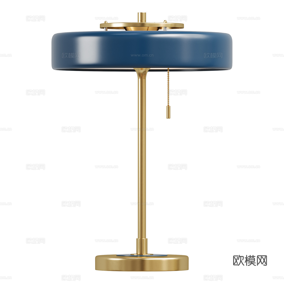 现代轻奢极简金属旋转台灯3d模型