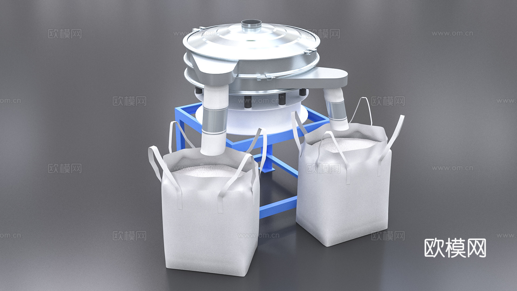 振动筛 筛分机 包装袋 圆锥筛3d模型