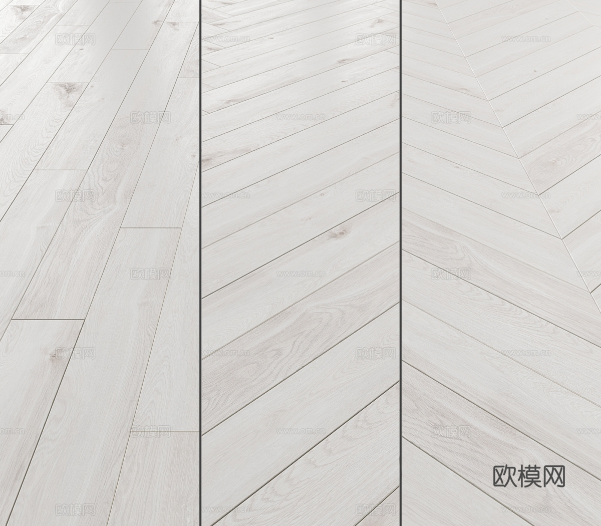 现代木地板 鱼骨拼木地板  直拼木地板3d模型