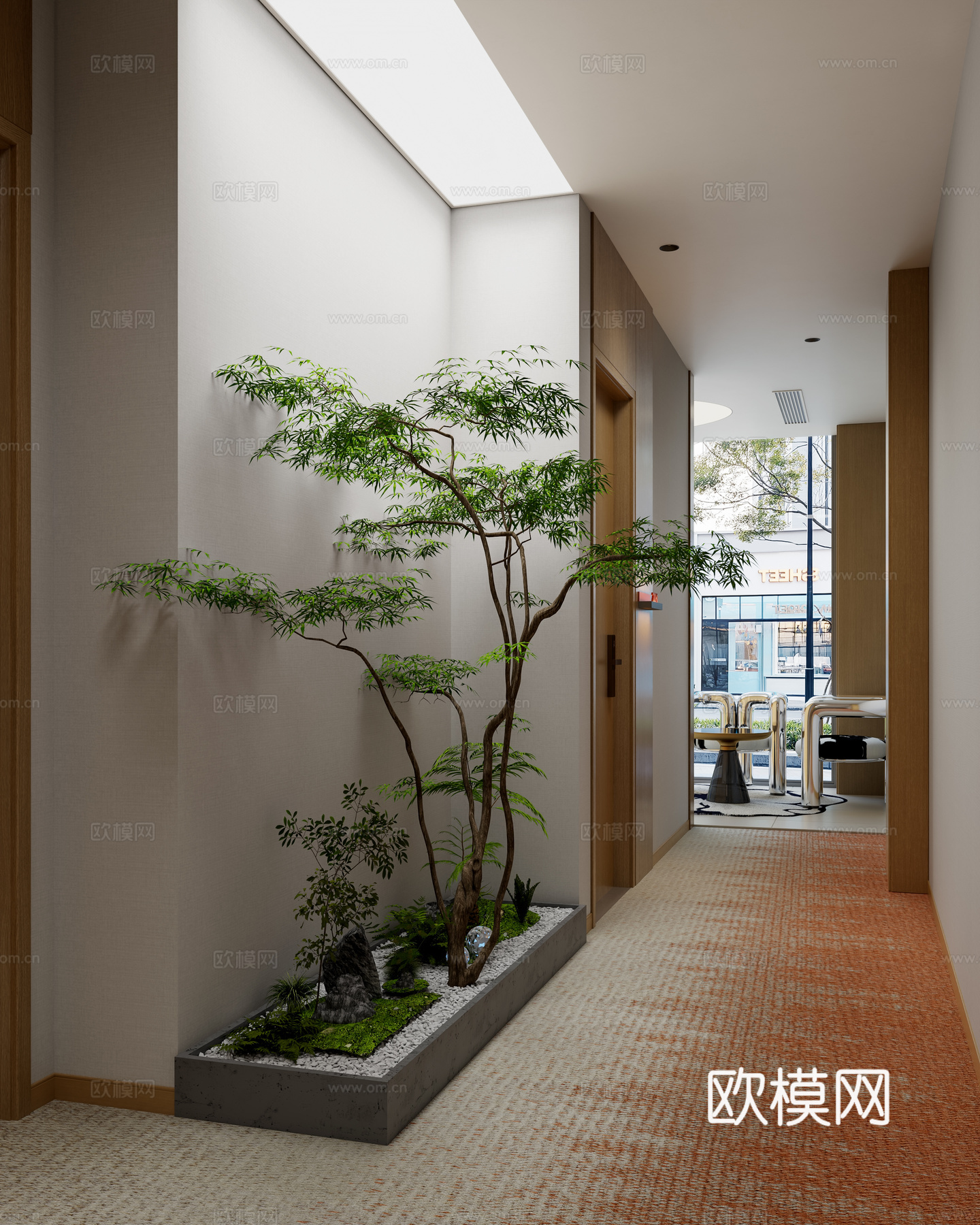 酒店过道走廊 酒店门厅3d模型