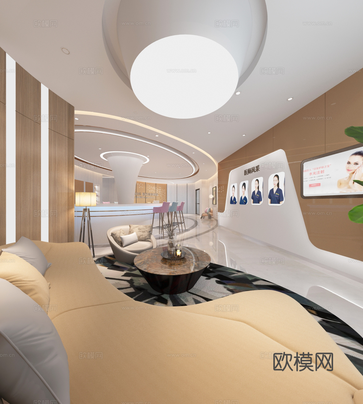 现代美容整形医院3d模型