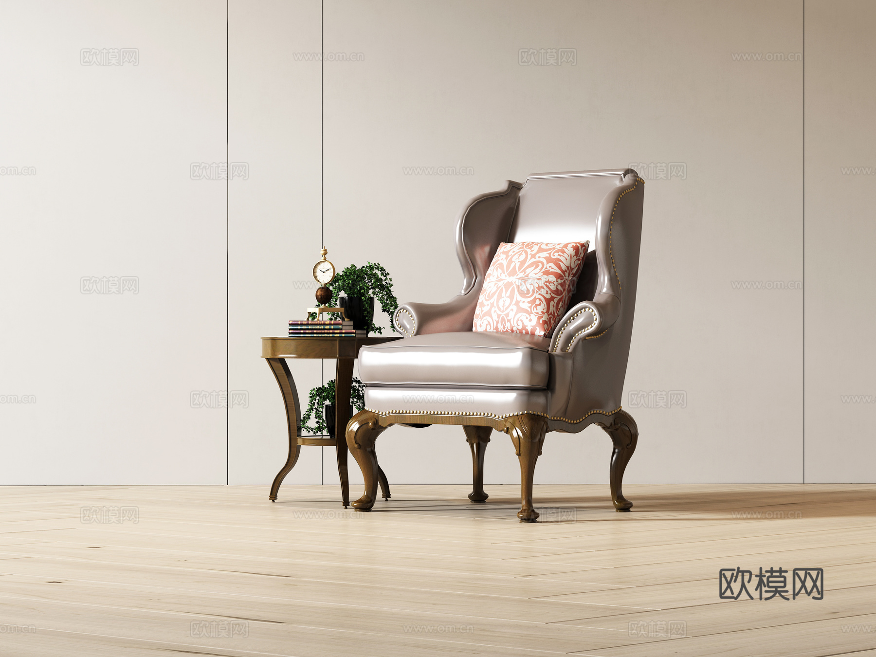 欧式休闲椅3d模型下载