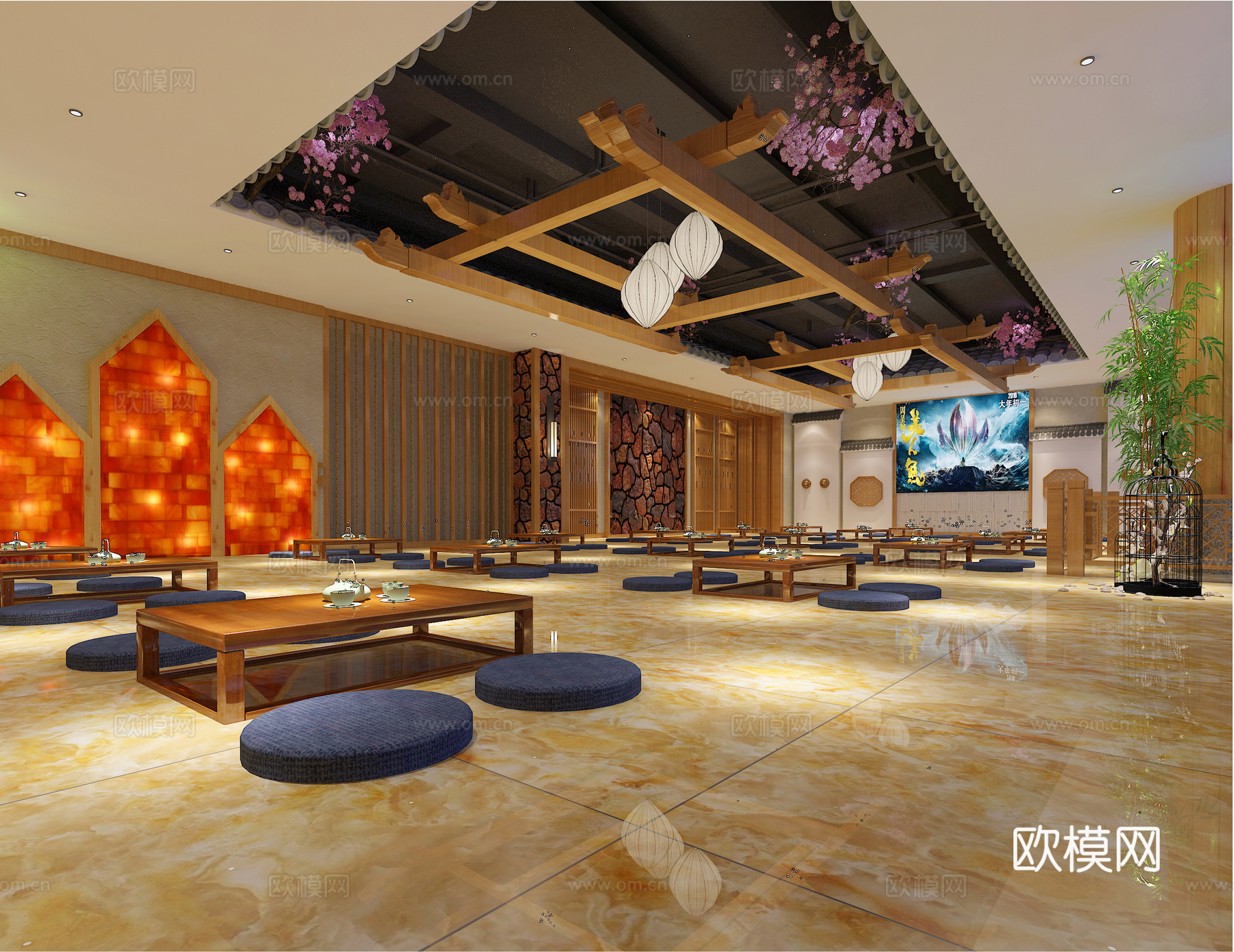 休闲区3d模型