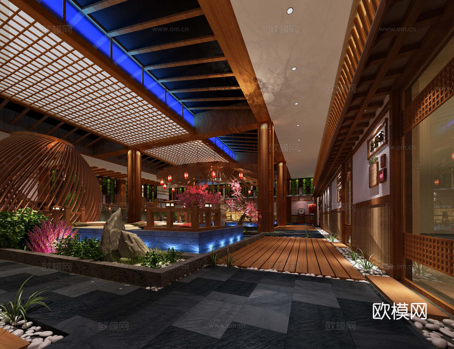 休闲区3d模型