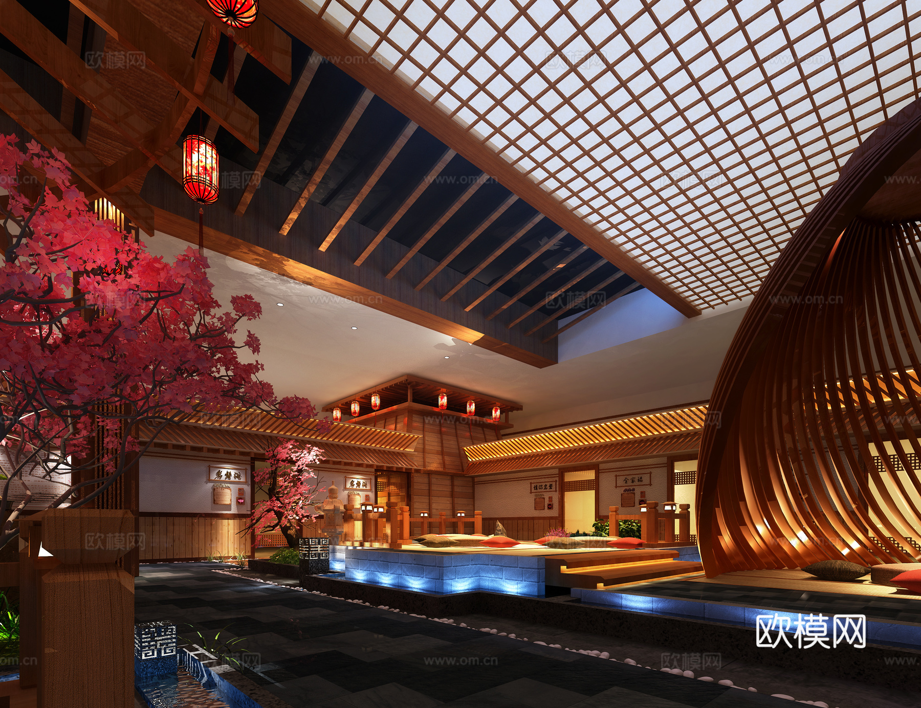 休闲区3d模型