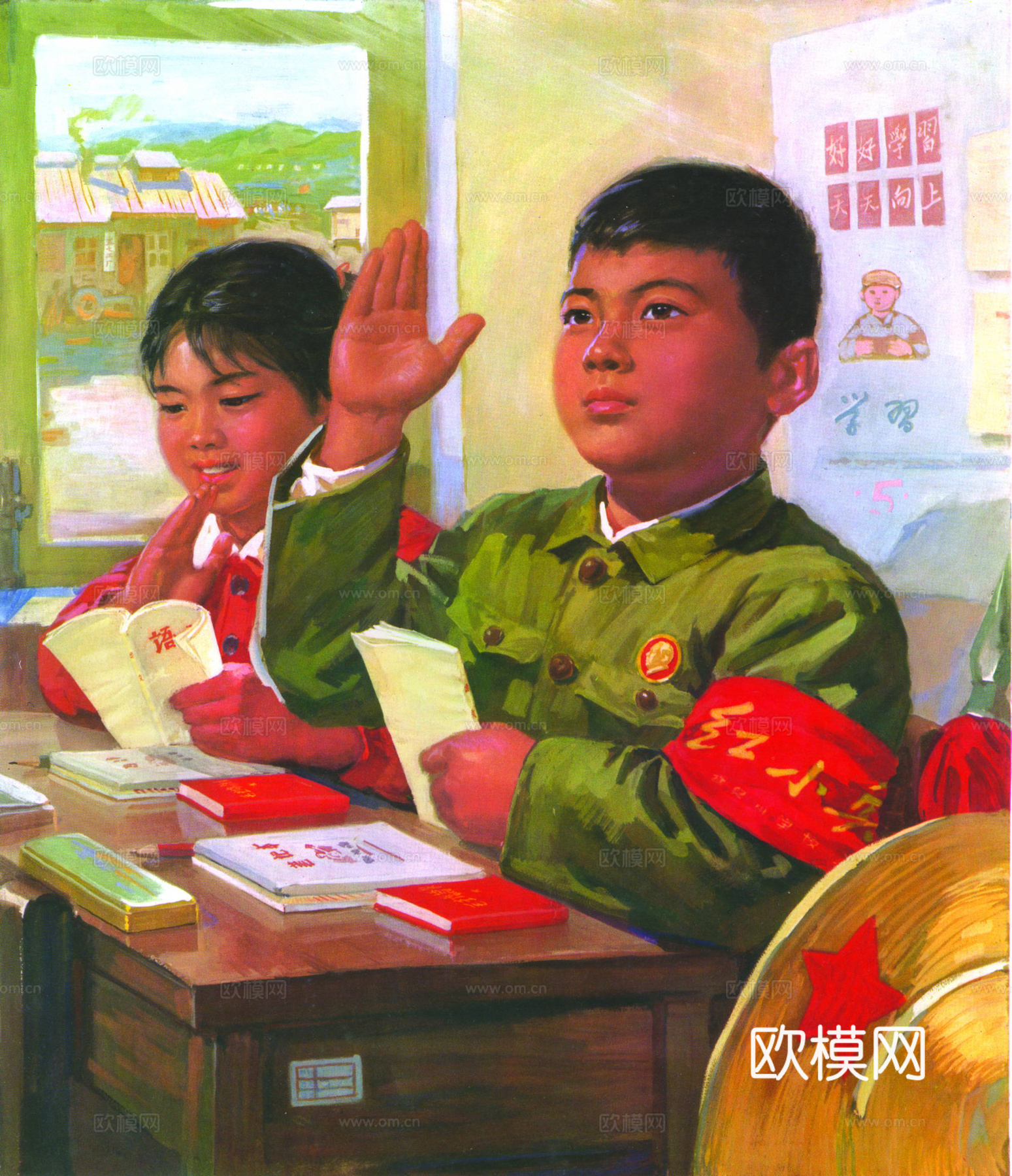现代新中式其他挂画_老宣传画_老绘画_老岁月_老年头贴图