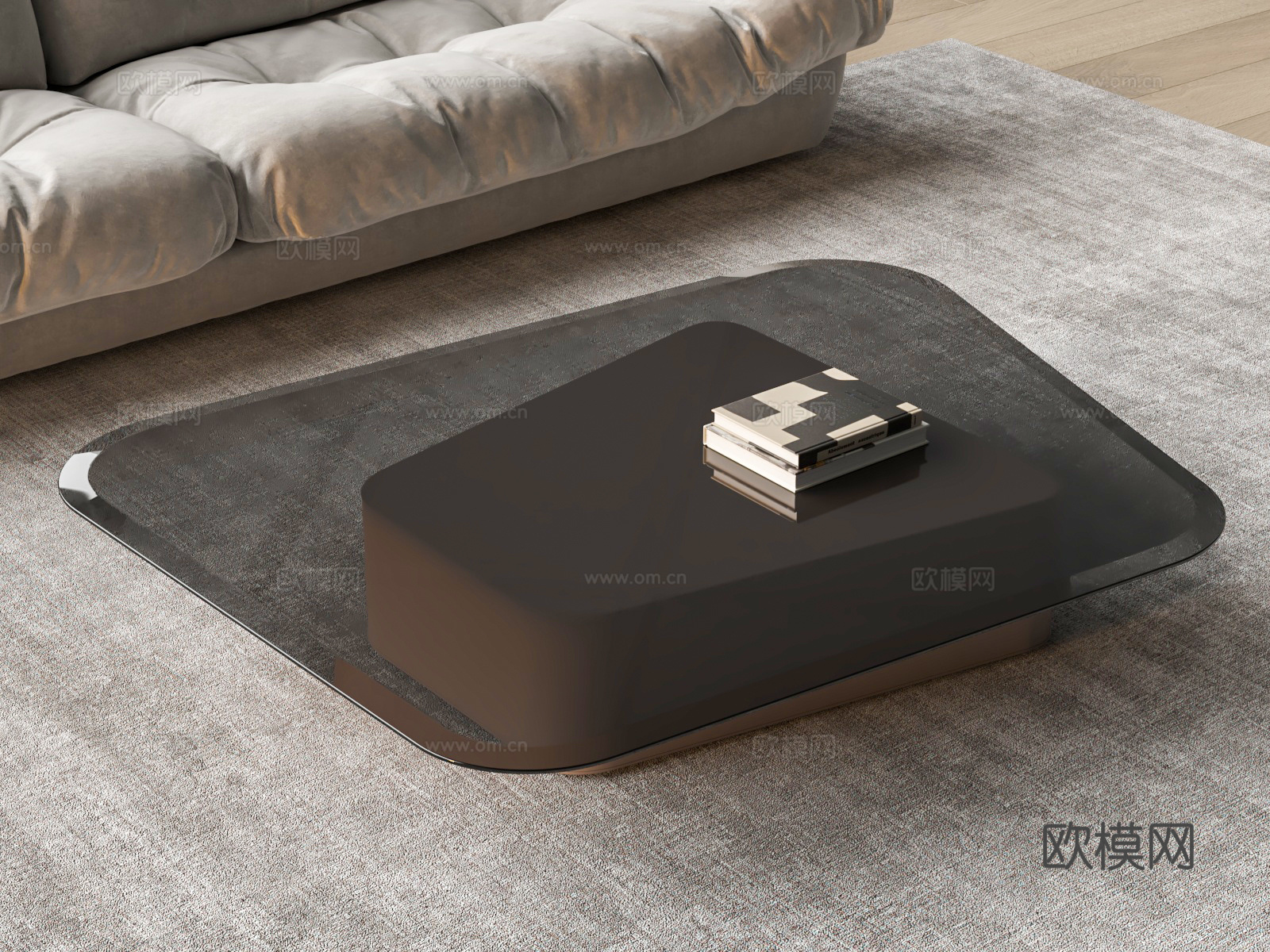 现代茶几 玻璃茶几 极简茶几3d模型