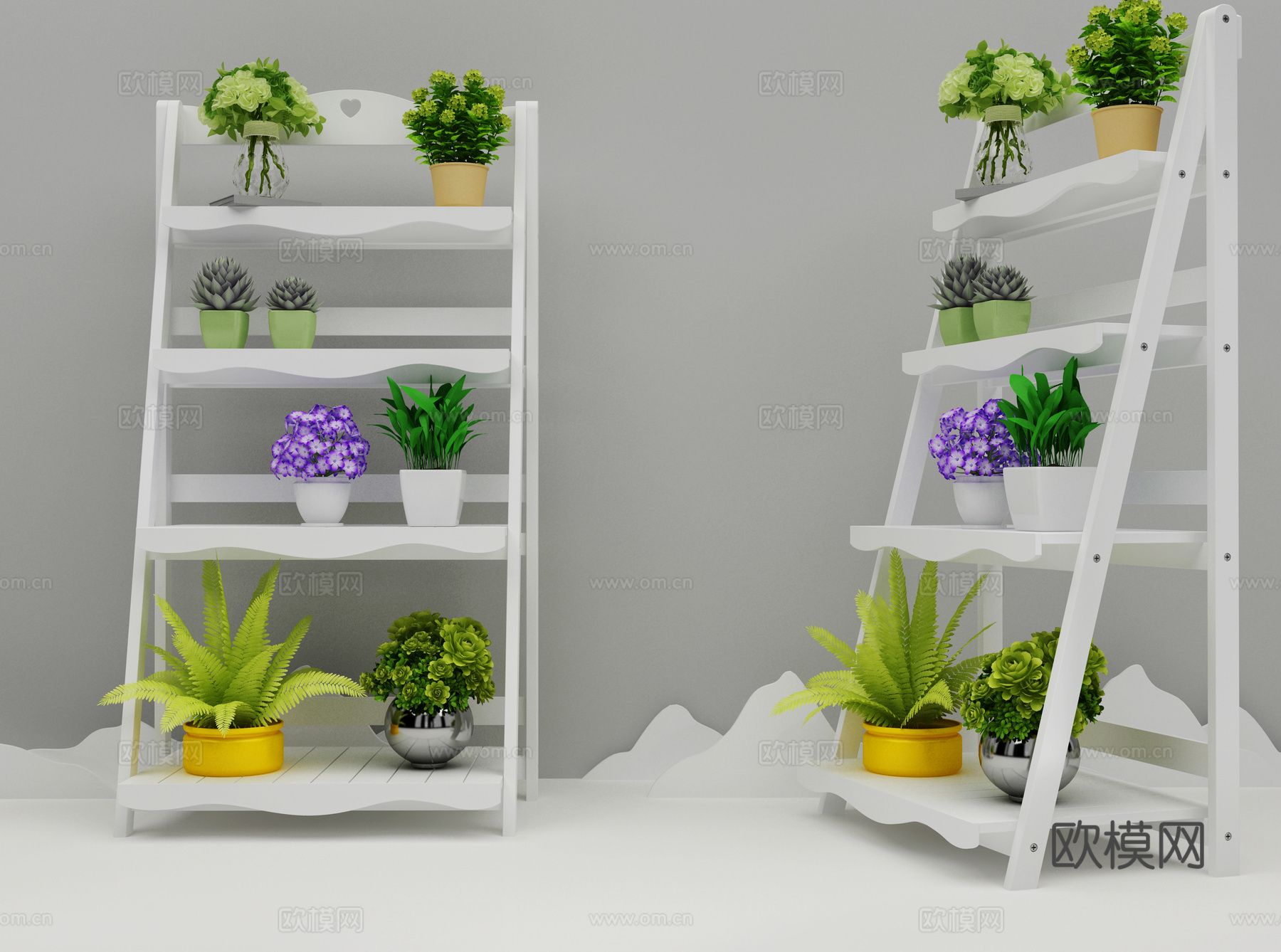 现代花架组合3d模型