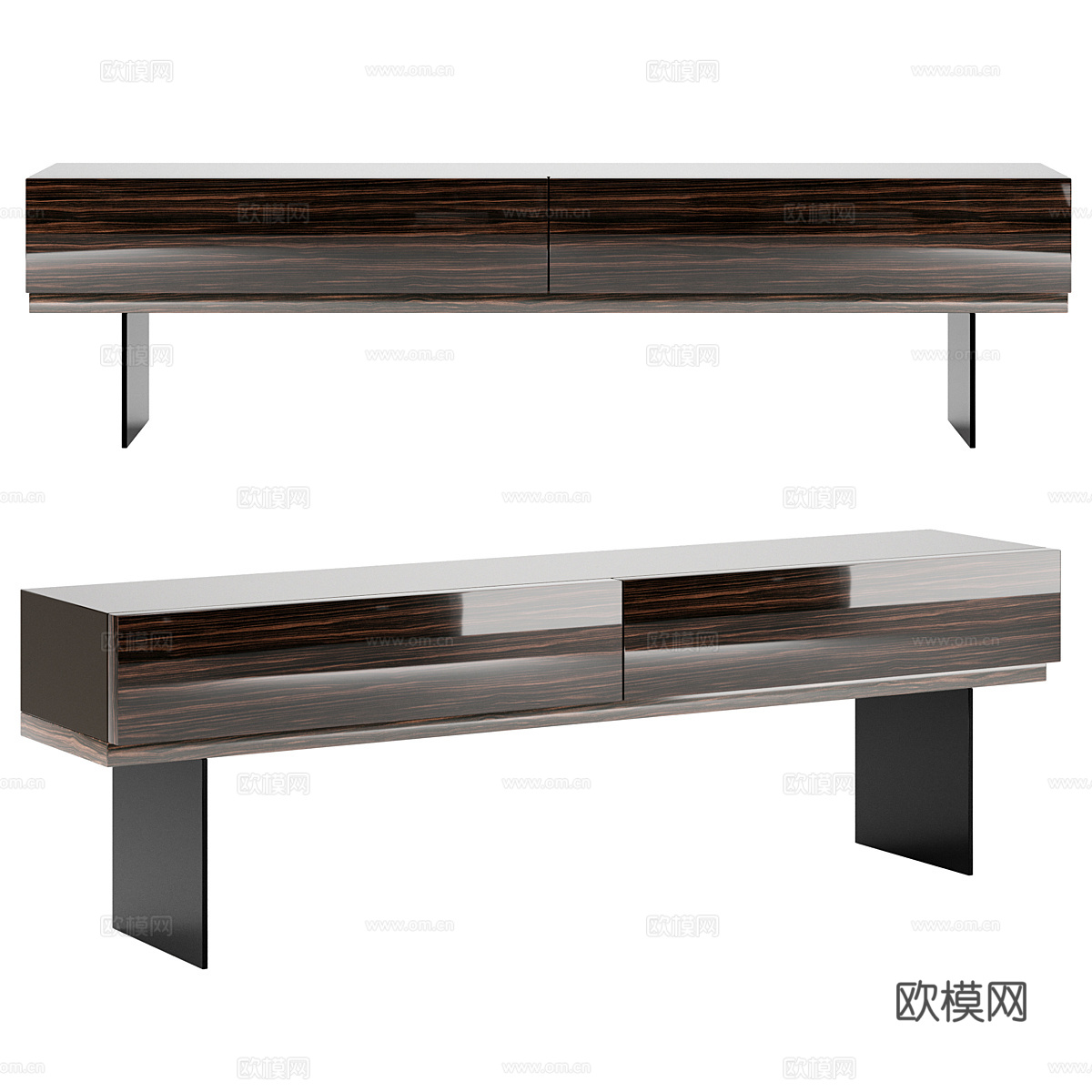 现代意式极简电视柜3d模型