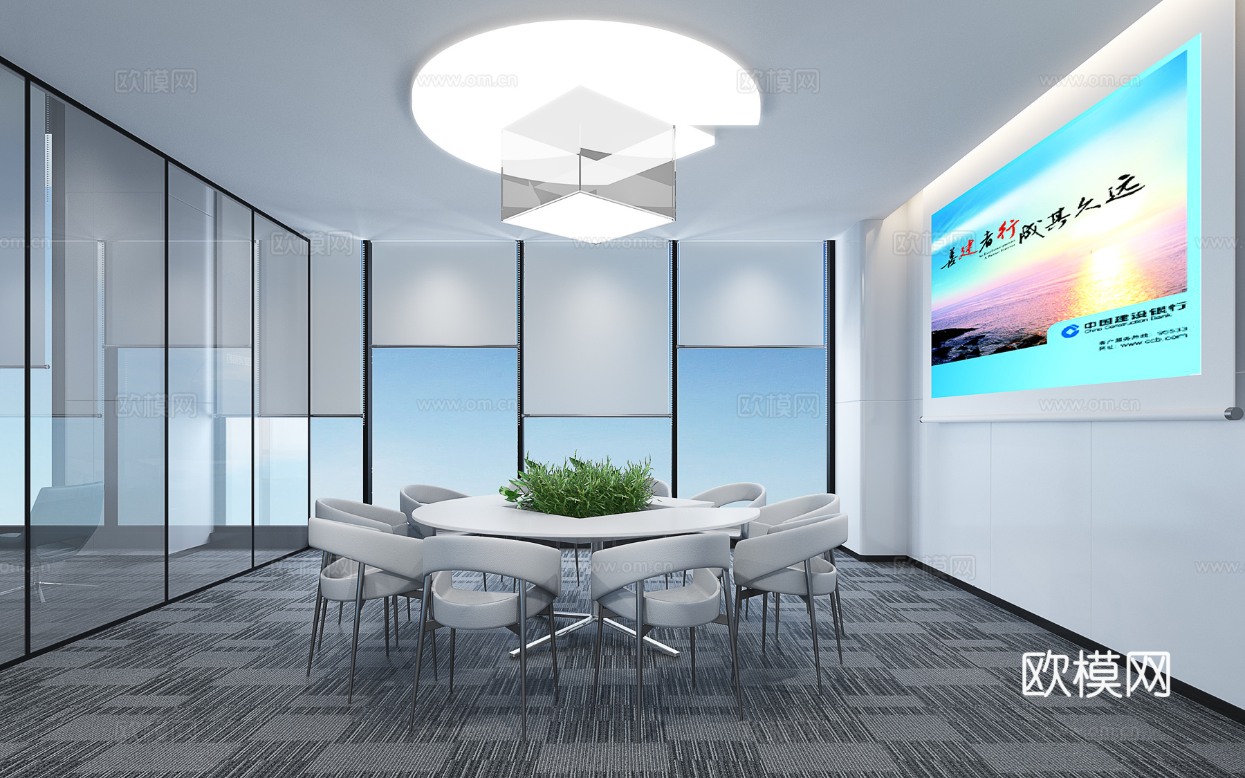 现代空间 科技展厅3d模型