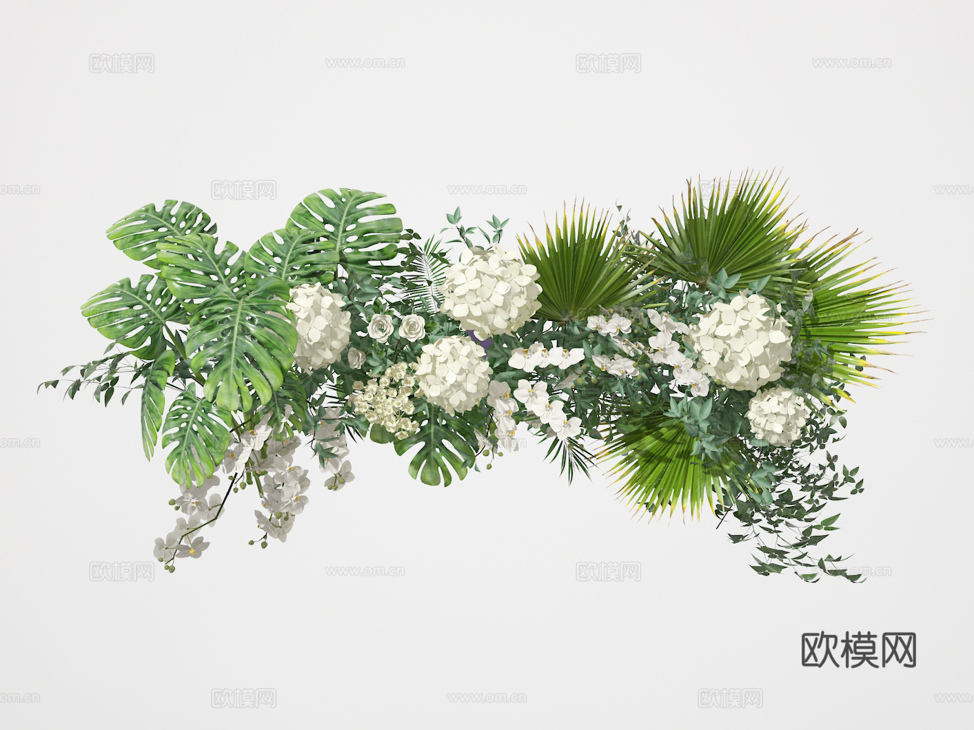植物墙3d模型