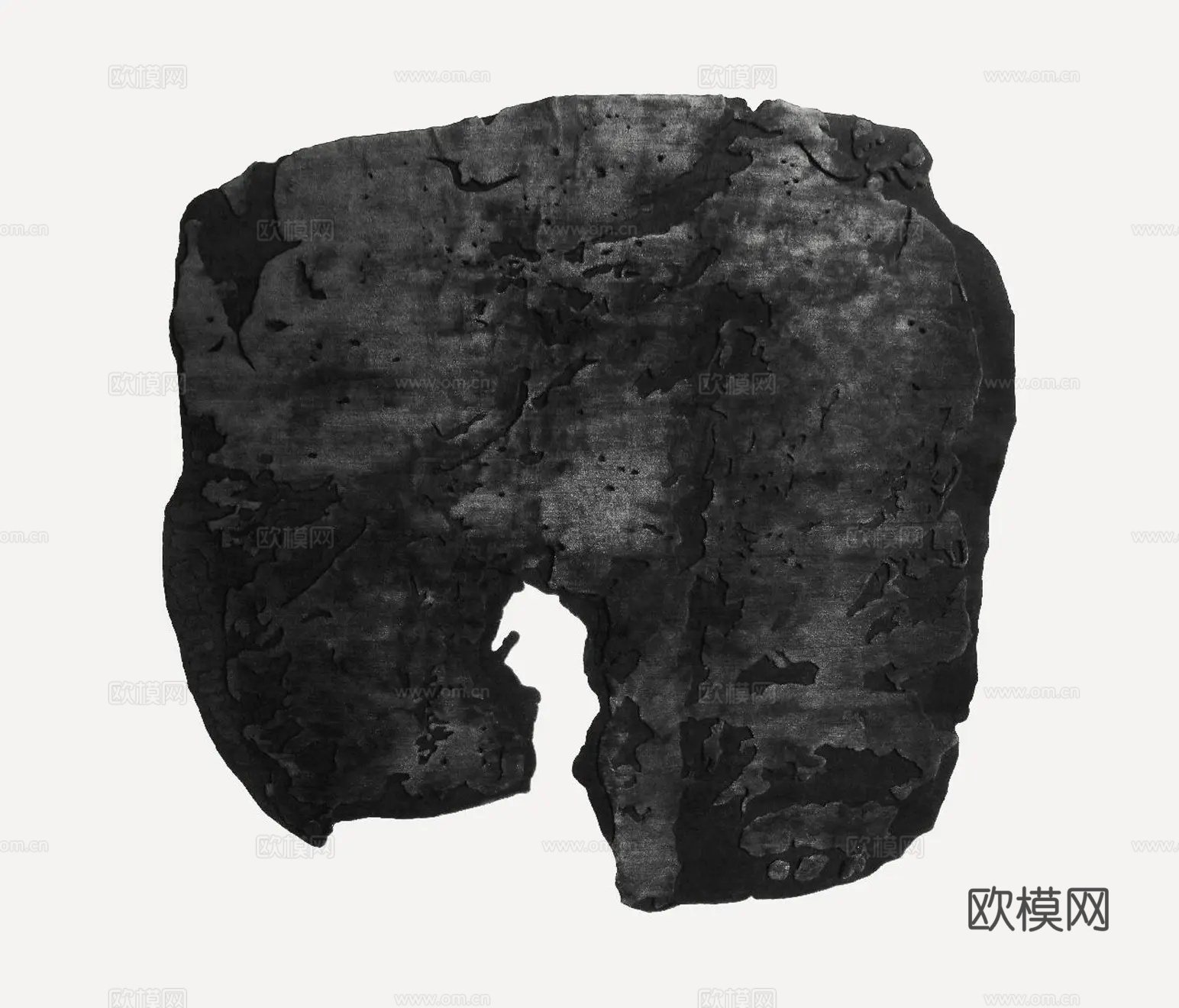 灰黑色异形地毯