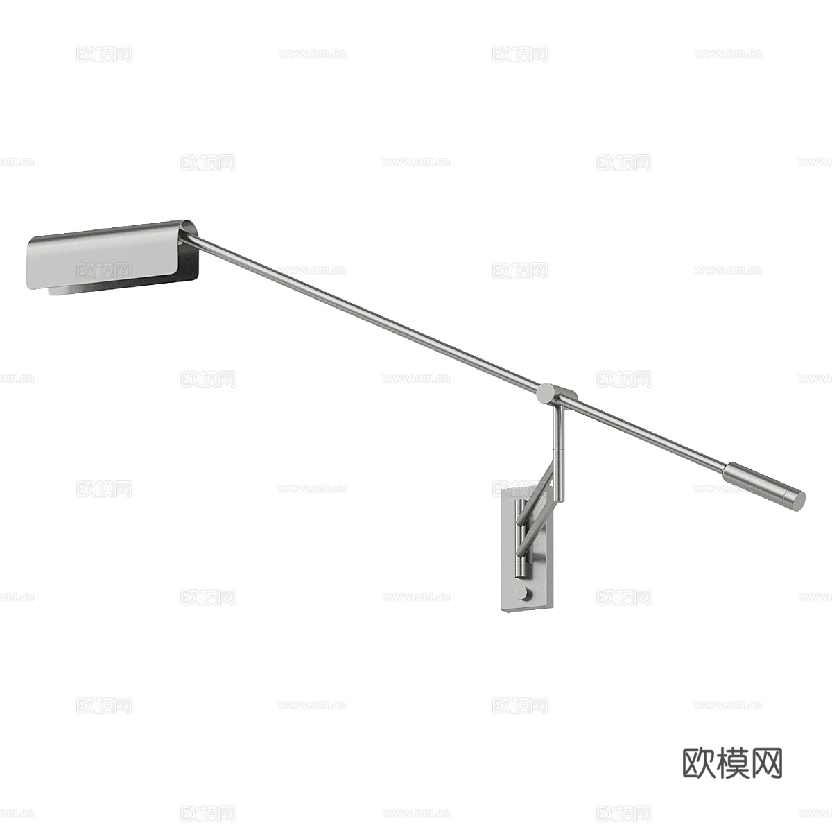 现代极简长条金属壁灯3d模型