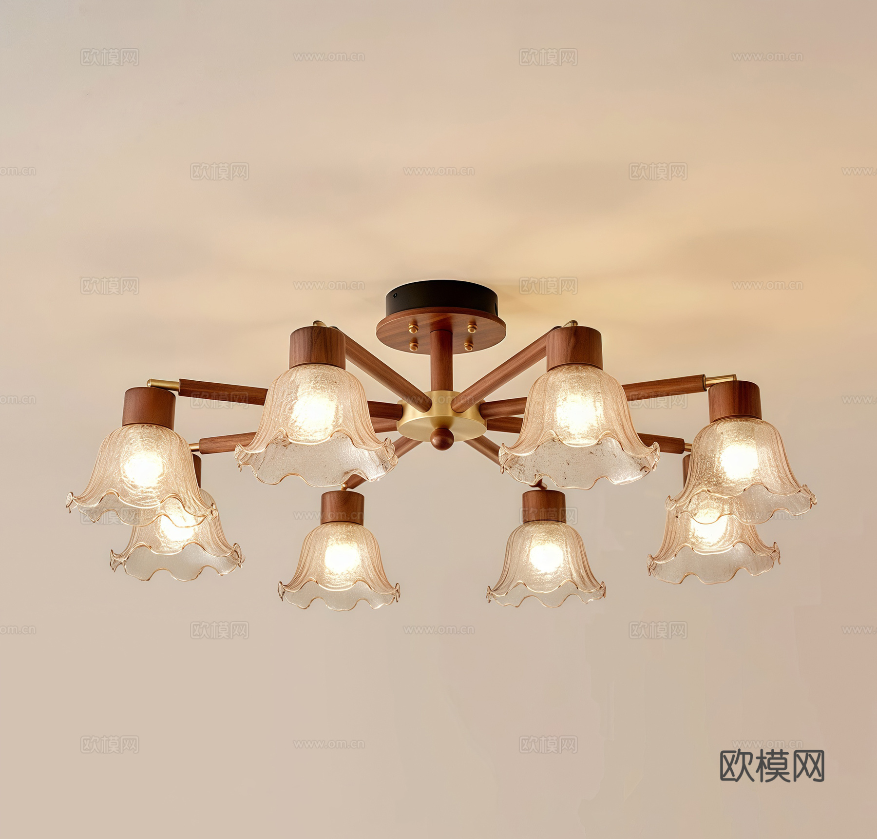 中古风吊灯 装饰灯su模型