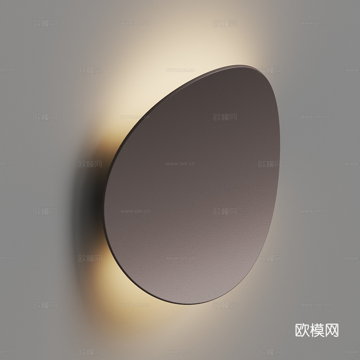 现代极简金属装饰壁灯3d模型