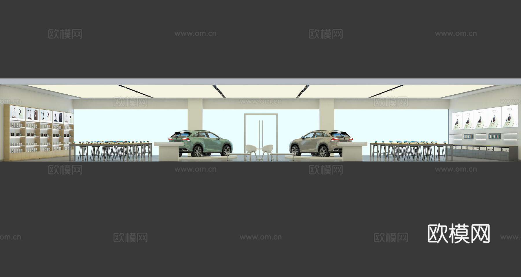 华为汽车4S店 华为手机 问界汽车3d模型