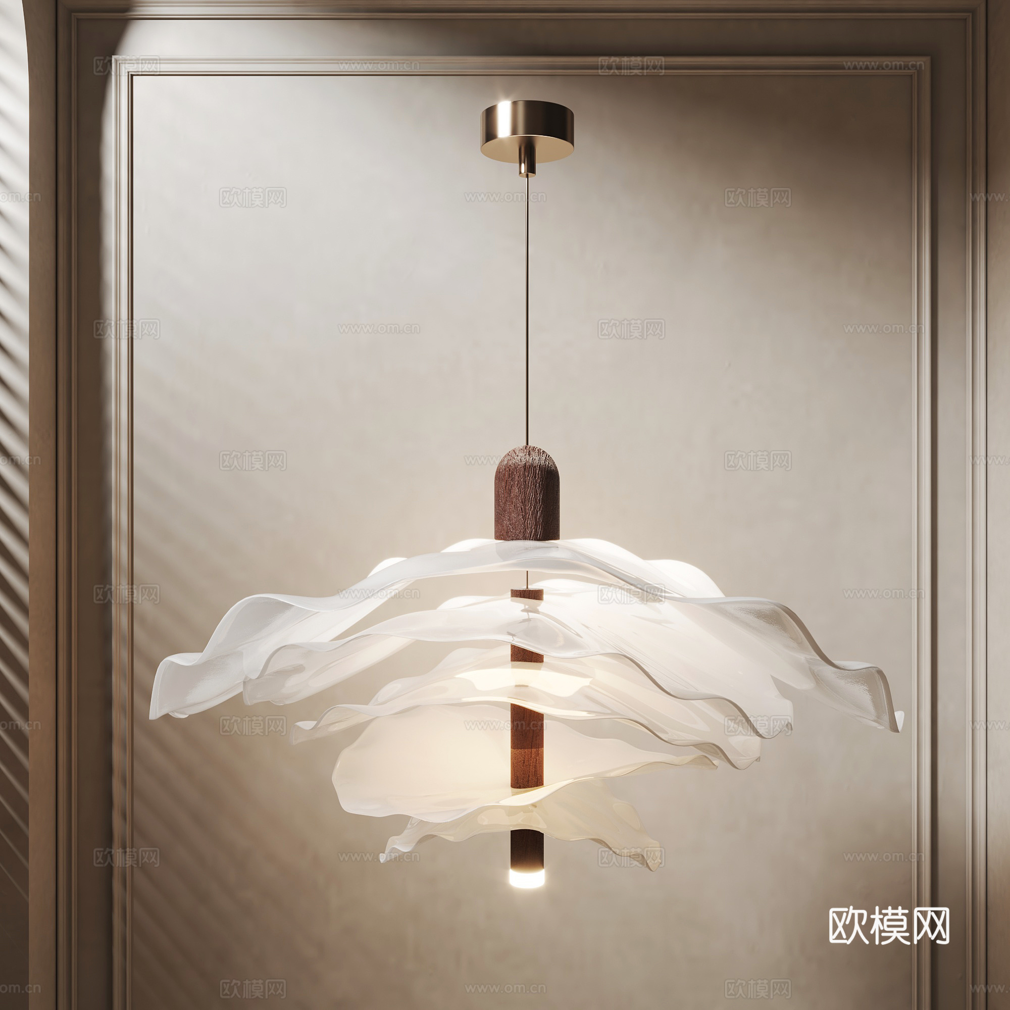 中古风吊灯3d模型下载