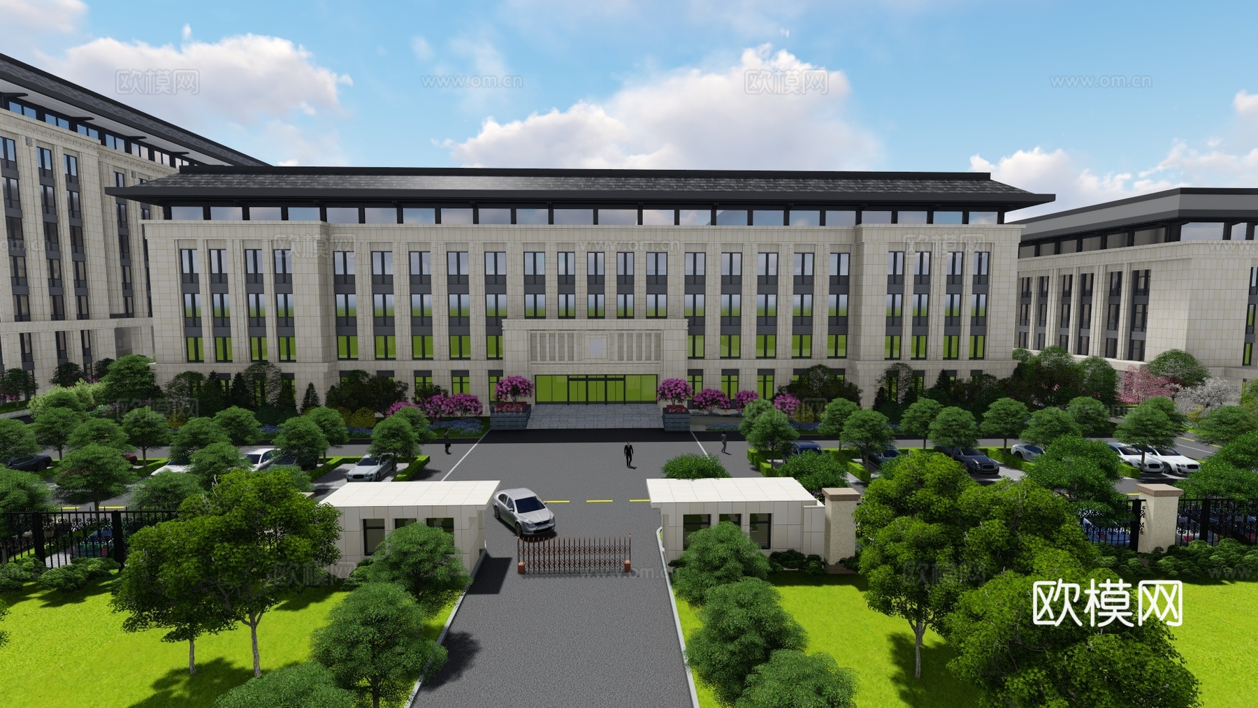 公安局景观设计   景观设计施工图（赠方案效果图）cad施工图