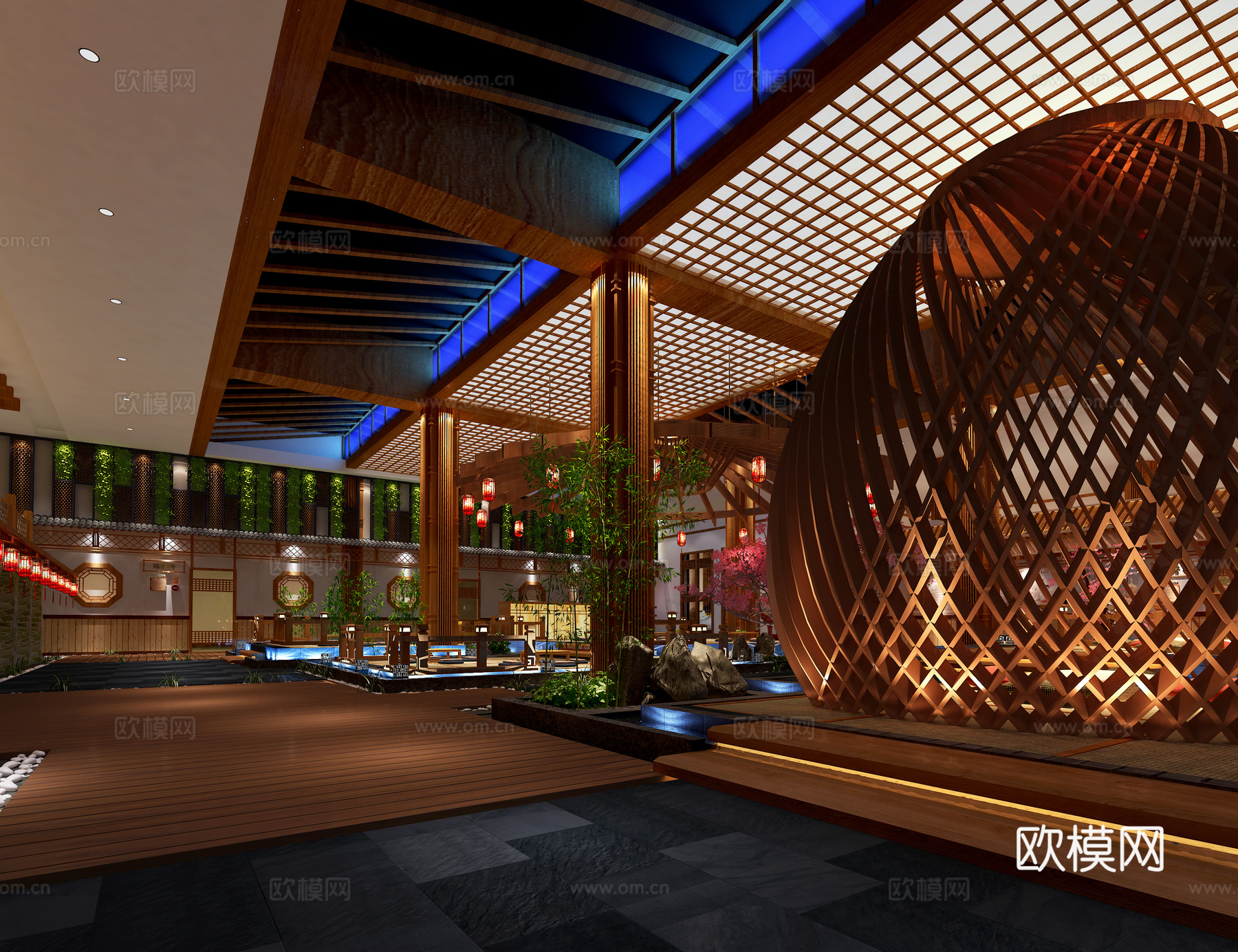 休闲区3d模型