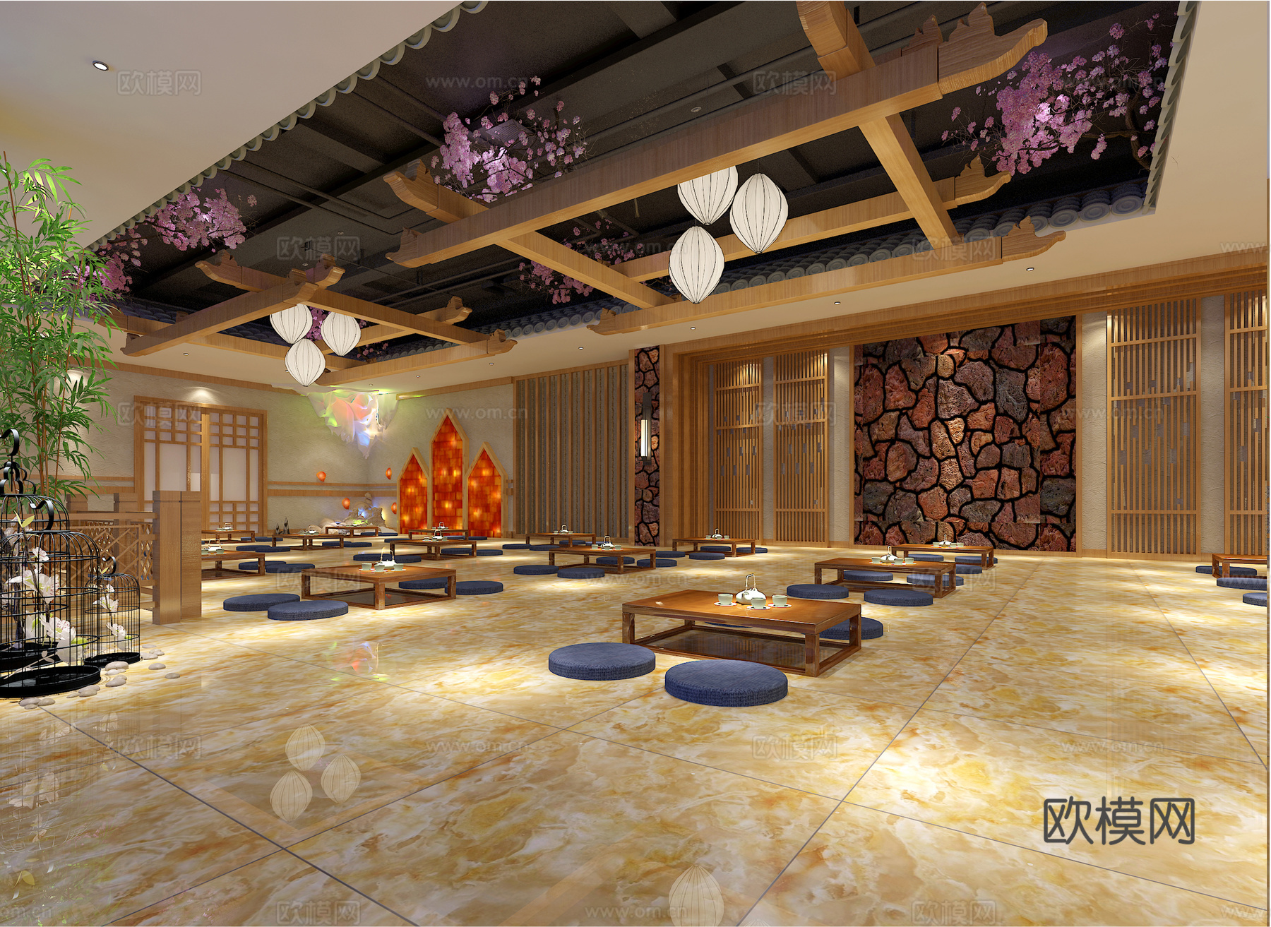 休闲区3d模型