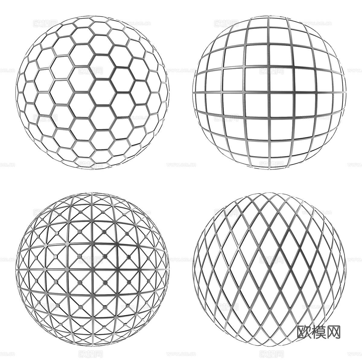 现代金属穿孔金属网3d模型