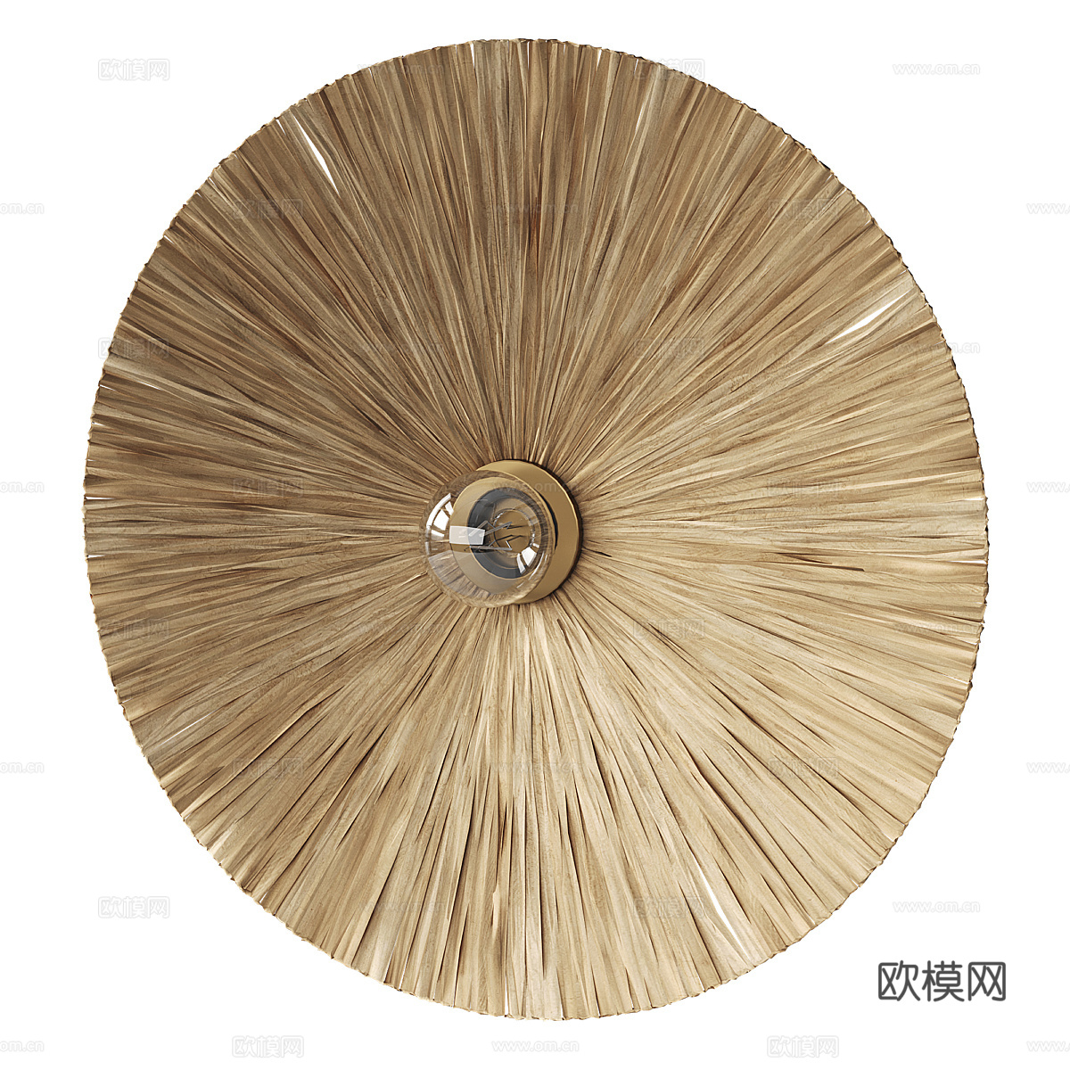 新中式侘寂原生态草编装饰壁灯3d模型
