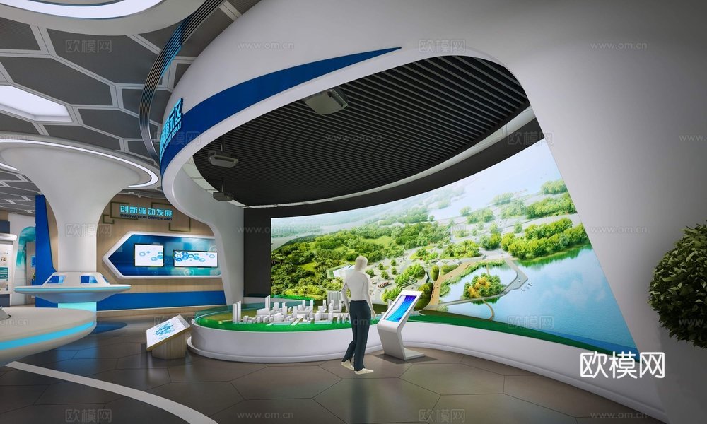 现代科技展厅3d模型