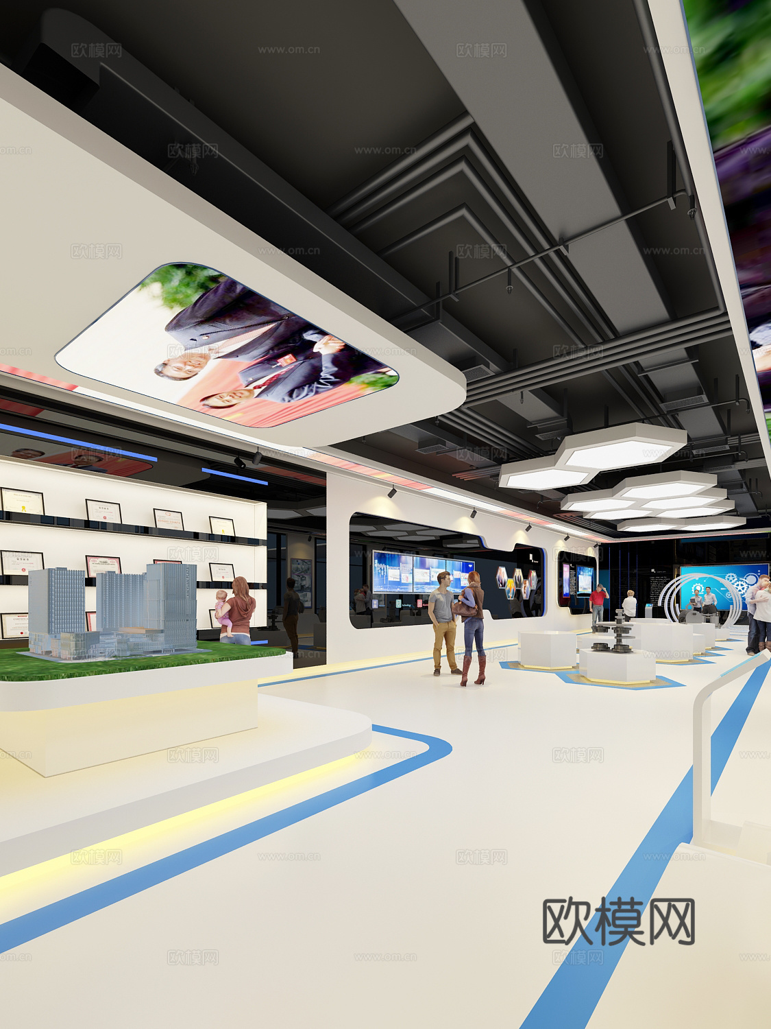 现代科技展厅3d模型