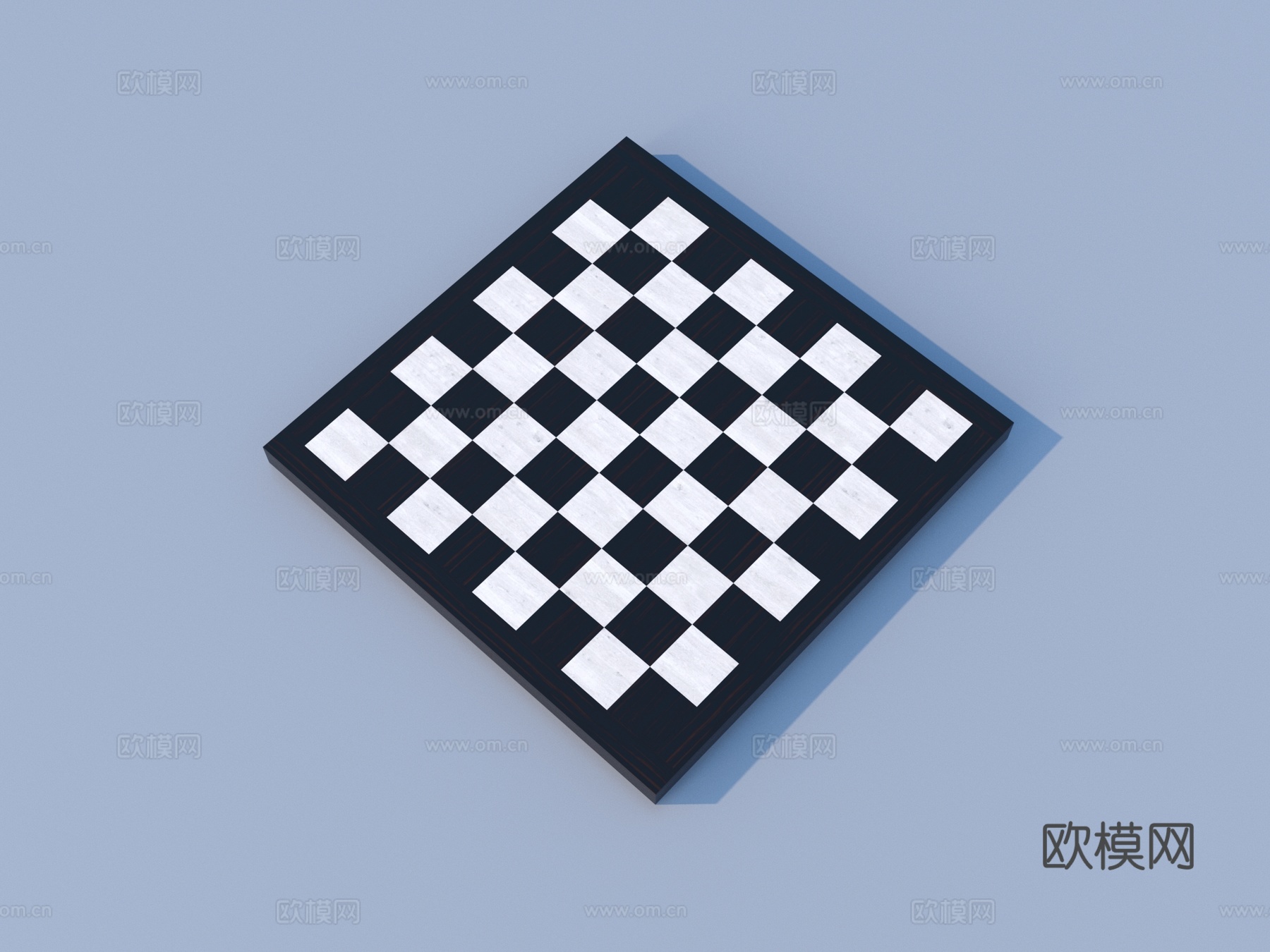 国际象棋 棋盘棋子3d模型