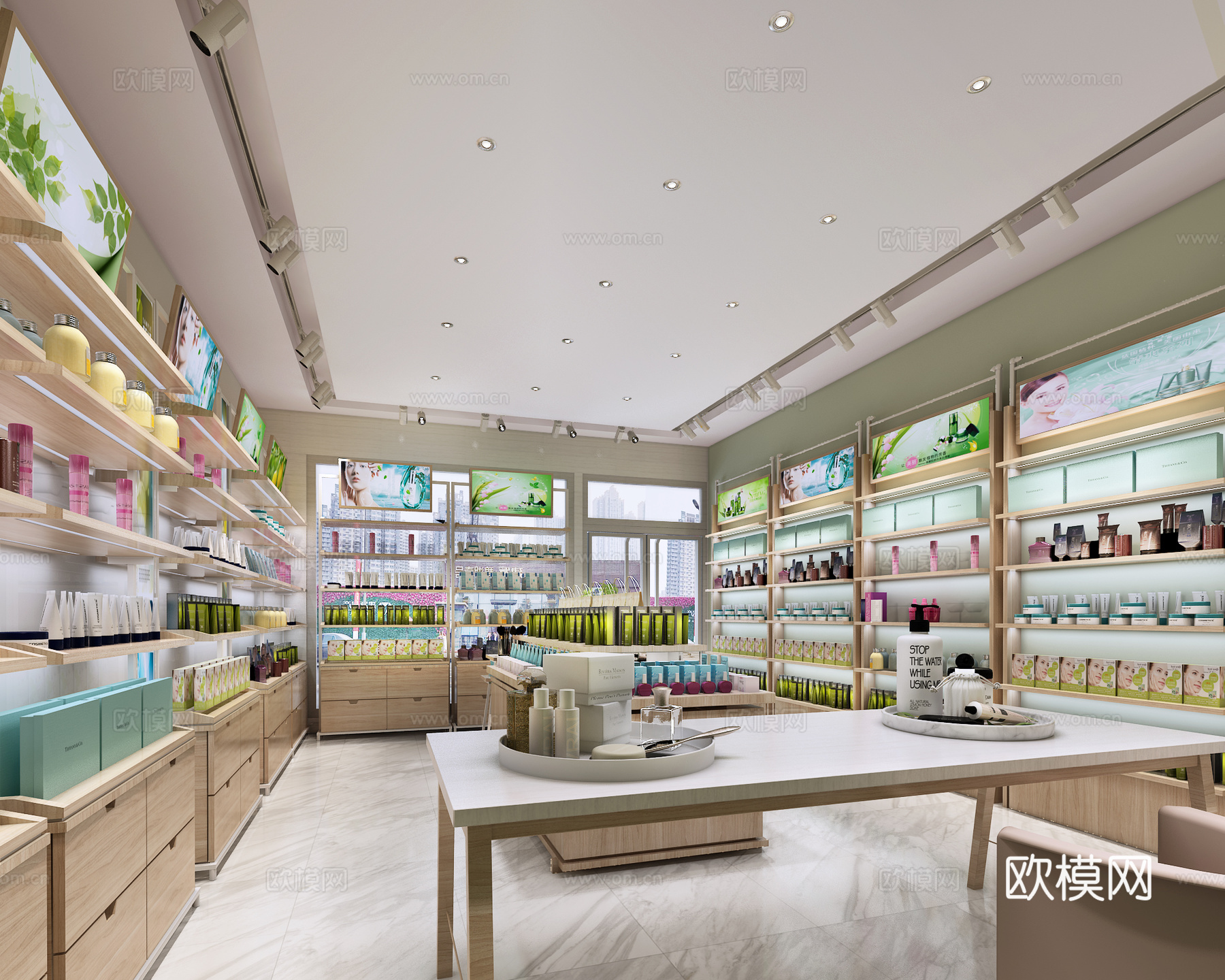 现代香水店 化妆品 香水3d模型