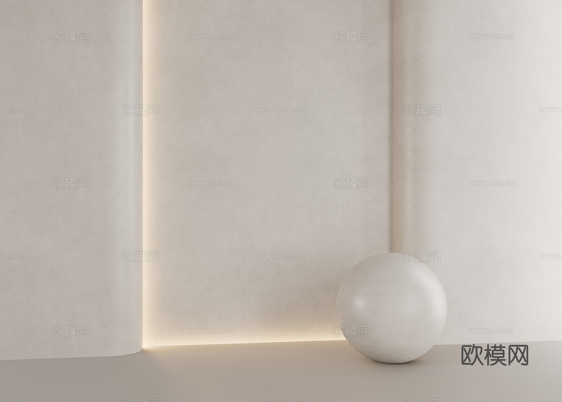 现代奶油涂料 艺术漆3d模型