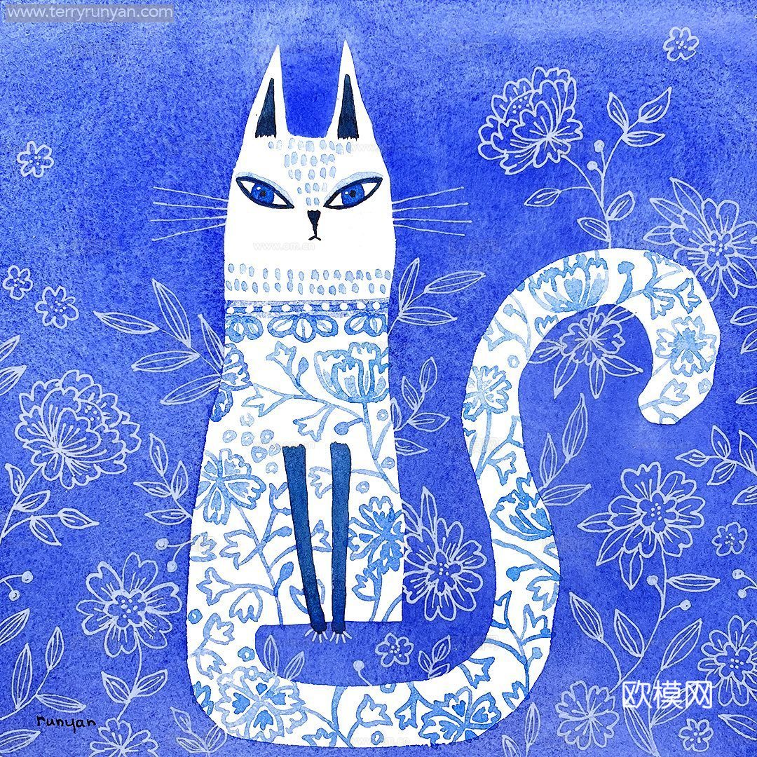 可爱动物绘画