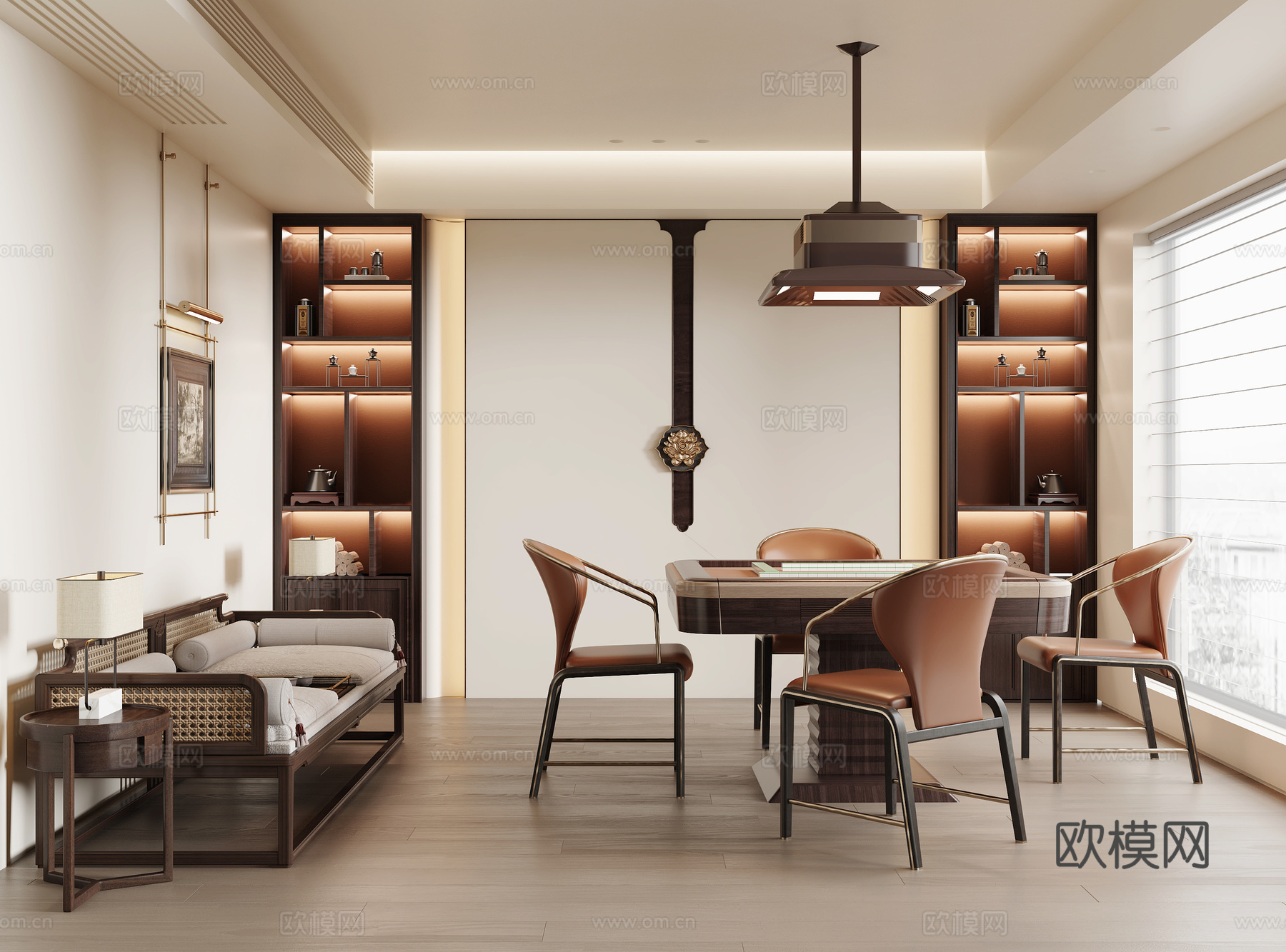 现代棋牌室3d模型下载