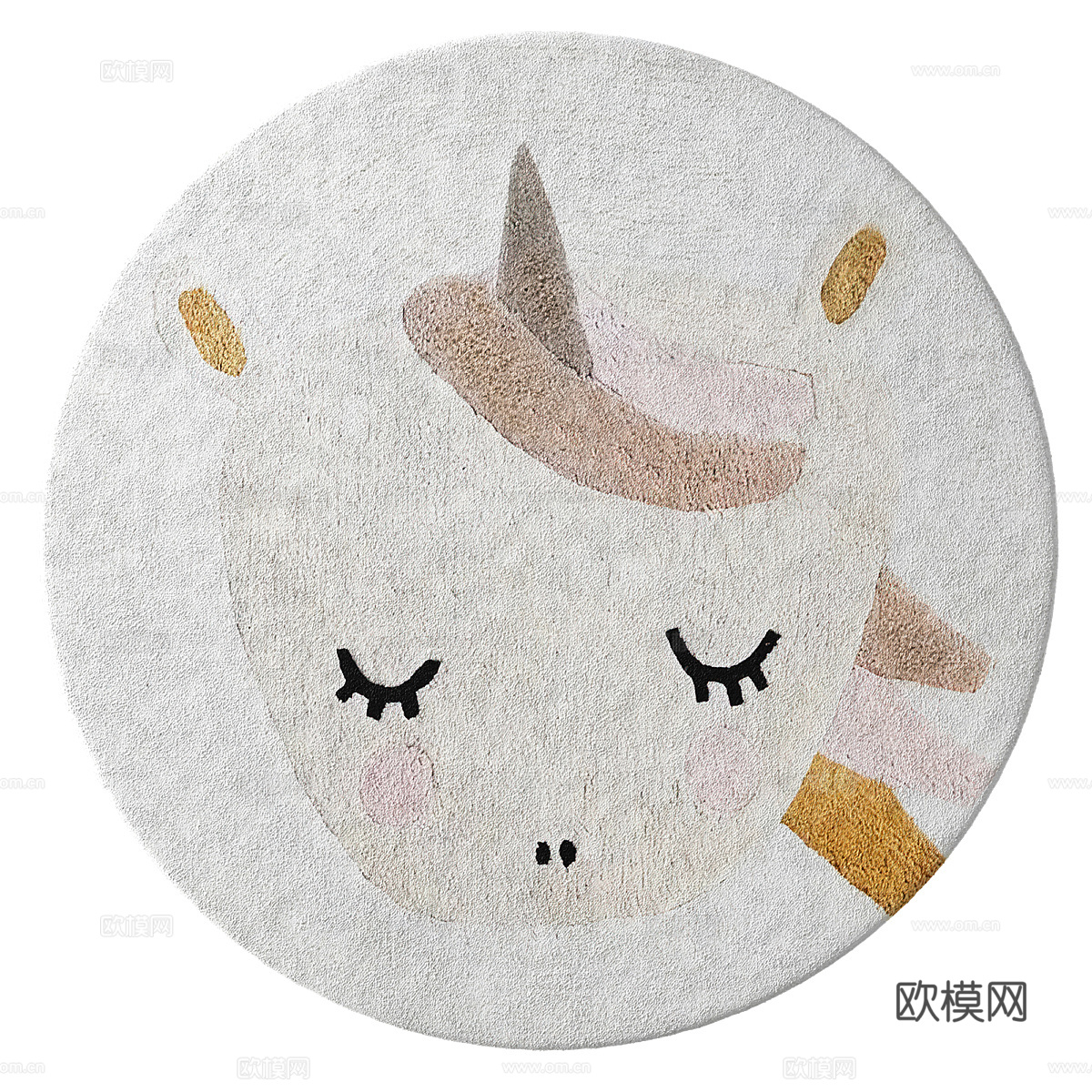 现代奶油风儿童地毯3d模型