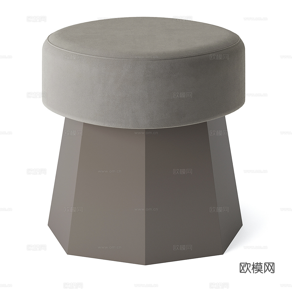 现代简约沙发矮凳 矮凳 简约矮凳 装饰矮凳 圆形矮凳3d模型