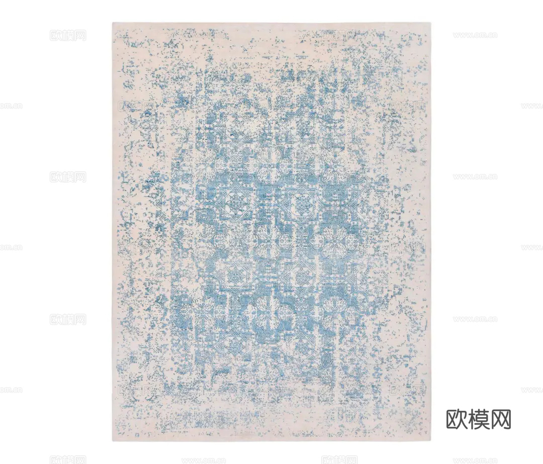 现代简约其他地毯_蓝粉色地毯贴图