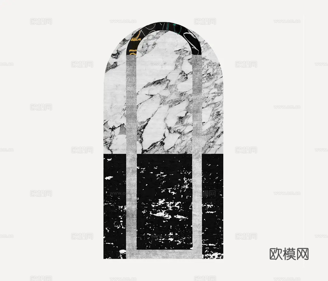 灰黑色几何地毯