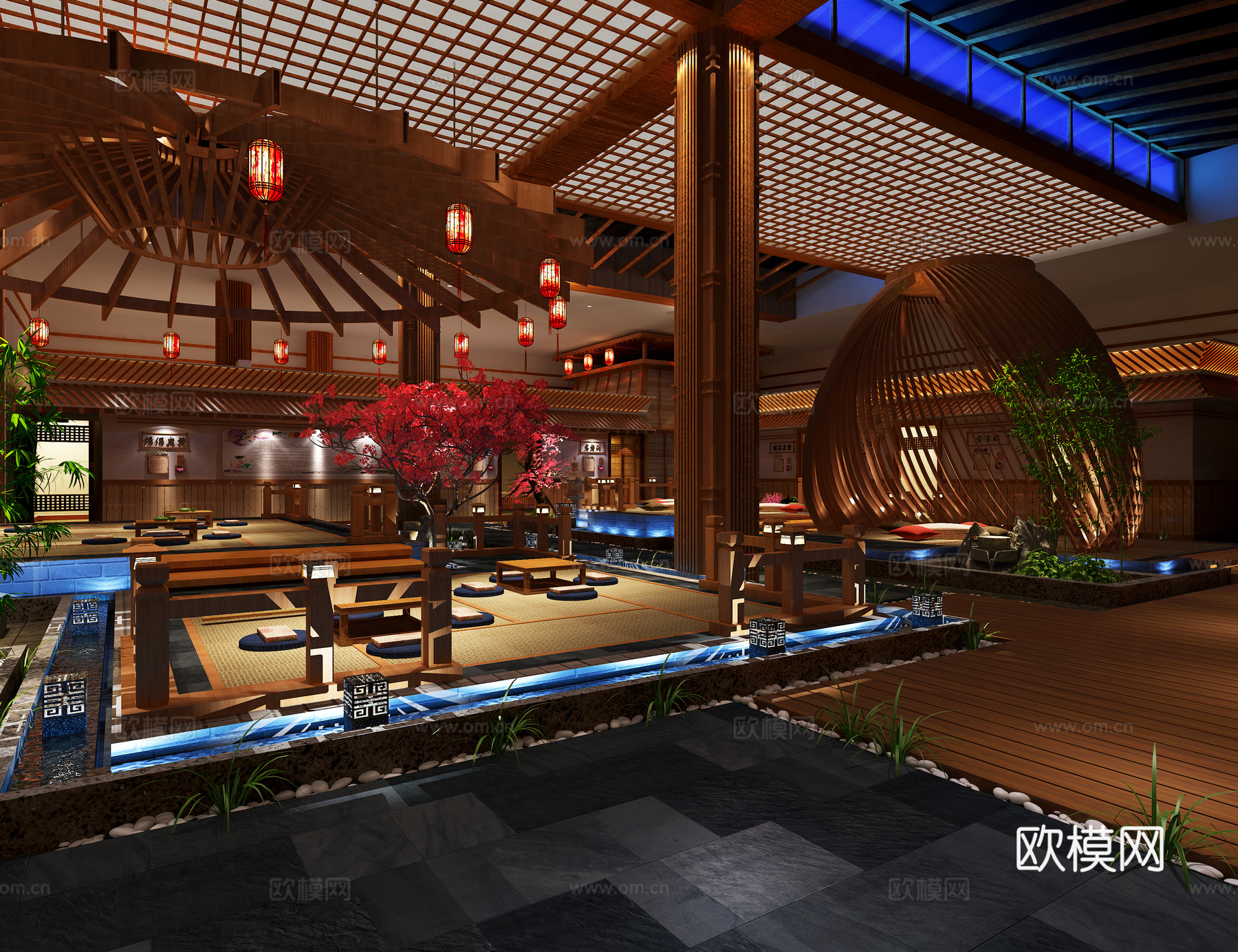 休闲区3d模型