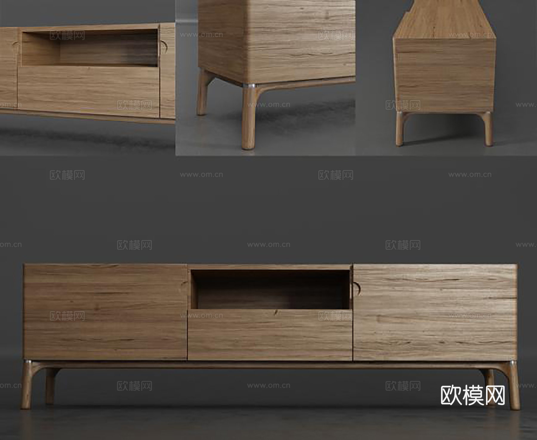 现代电视柜组合3d模型