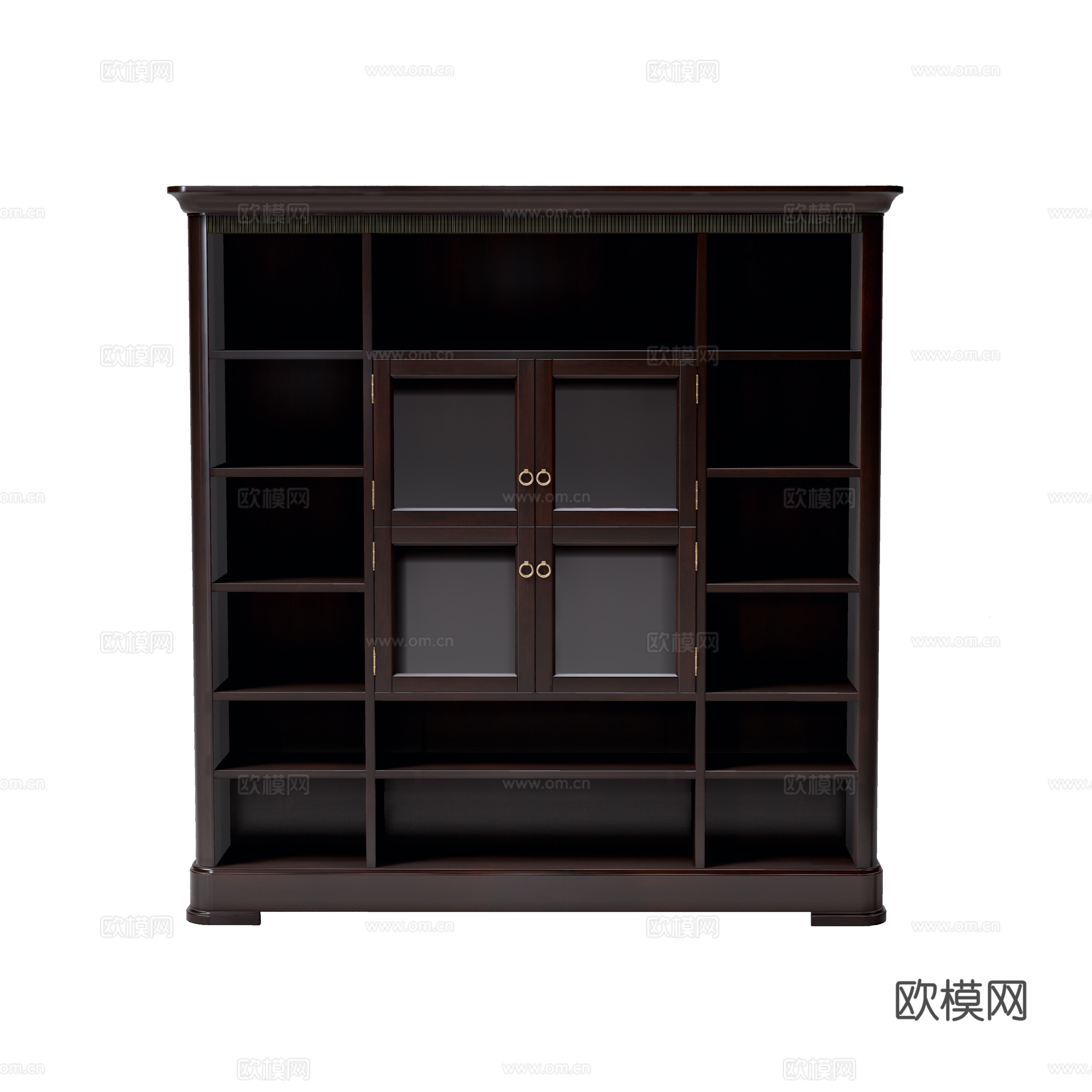 现代简欧轻奢书柜餐边柜酒柜柜子3d模型