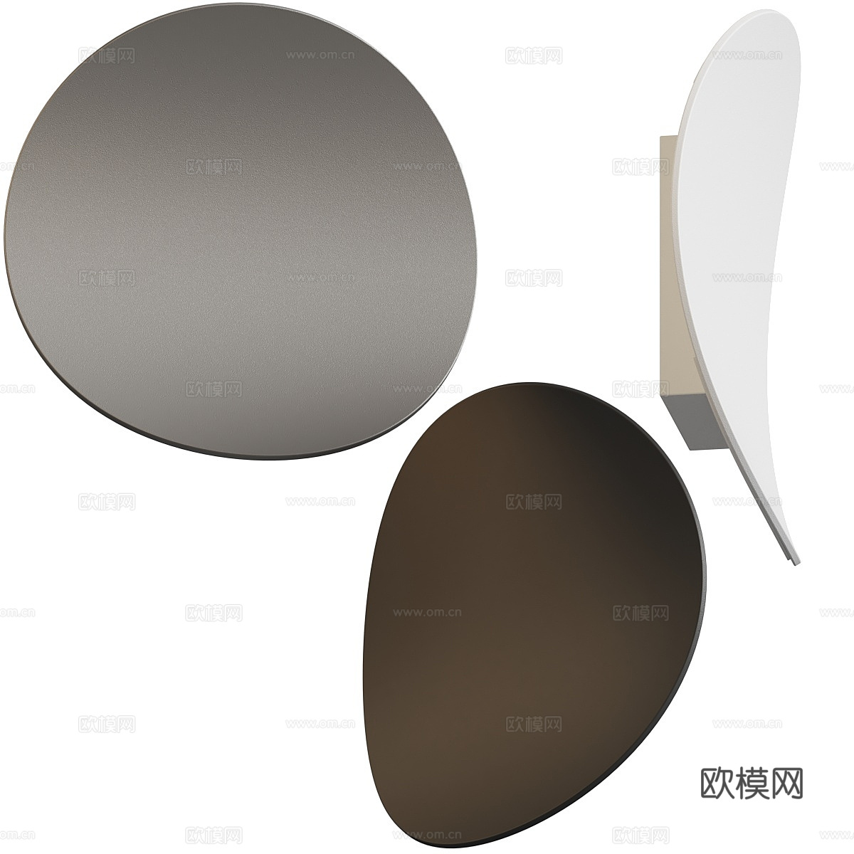 现代极简金属装饰壁灯3d模型