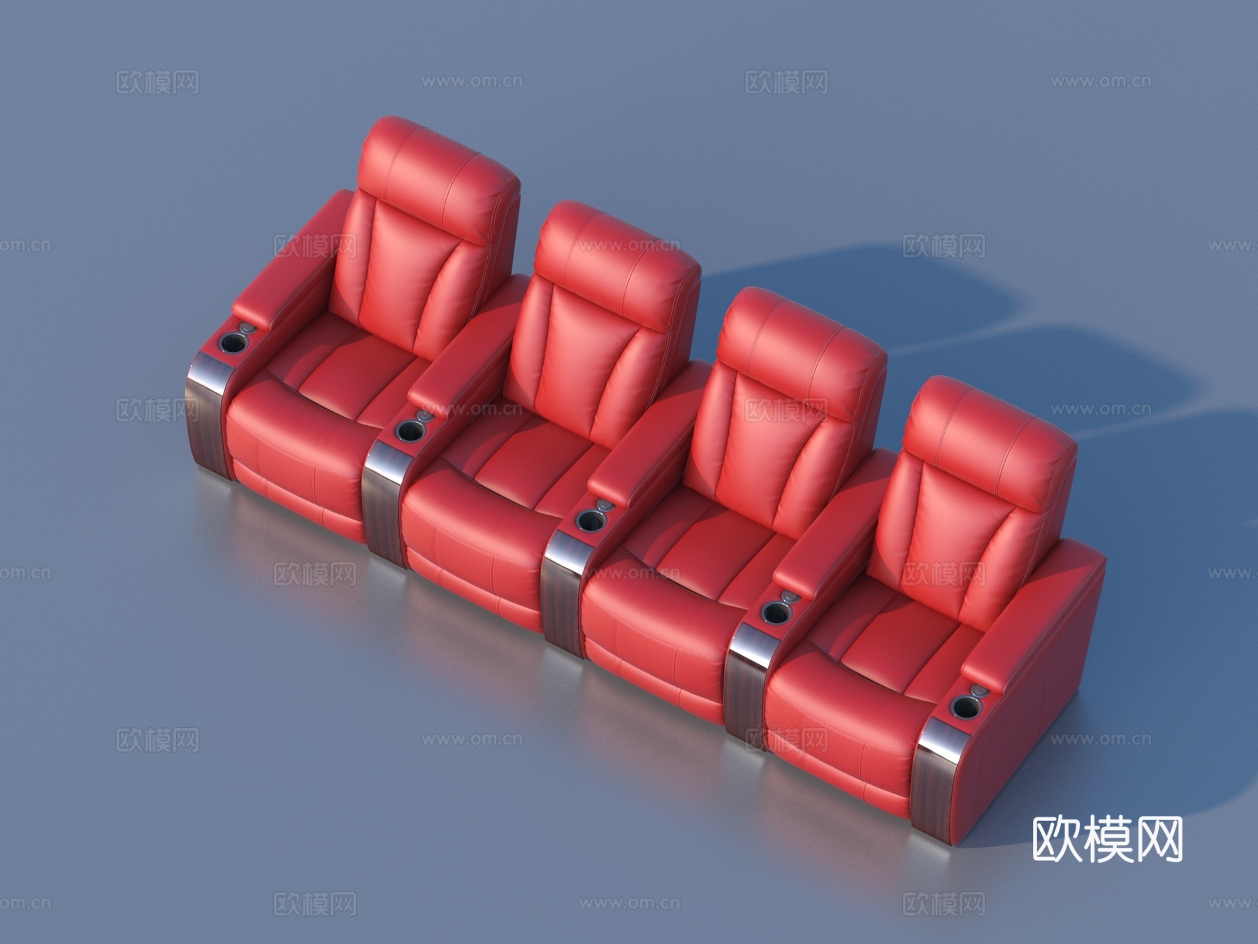 家庭影院沙发 真皮功能3d模型