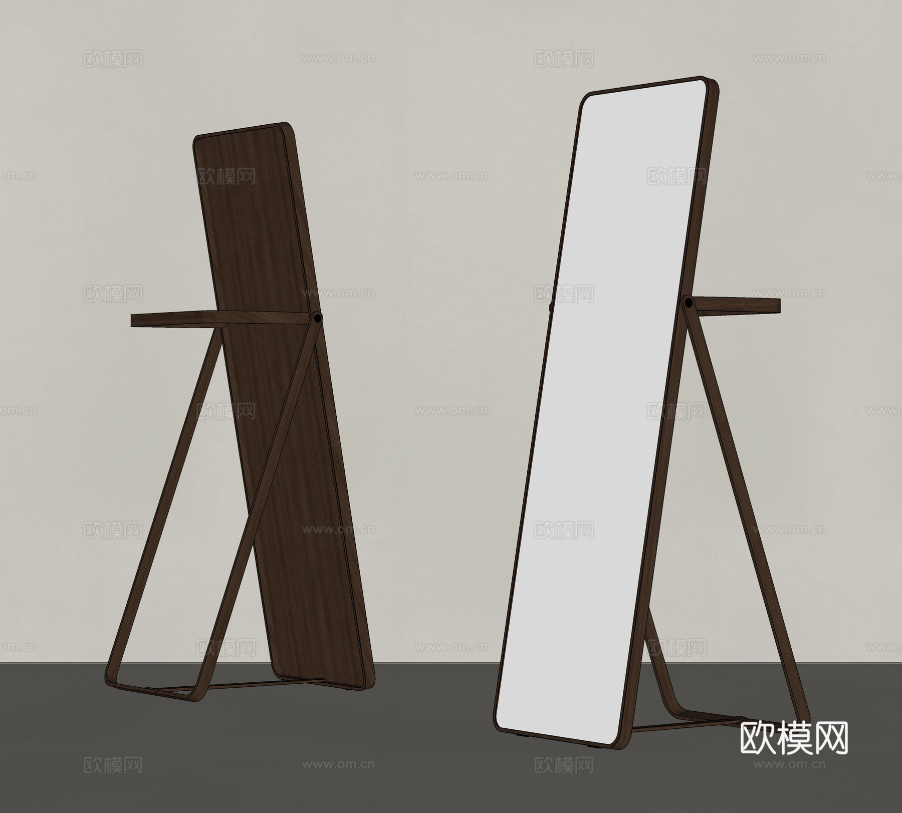 试衣镜 全身镜 换衣镜 落地镜子su模型