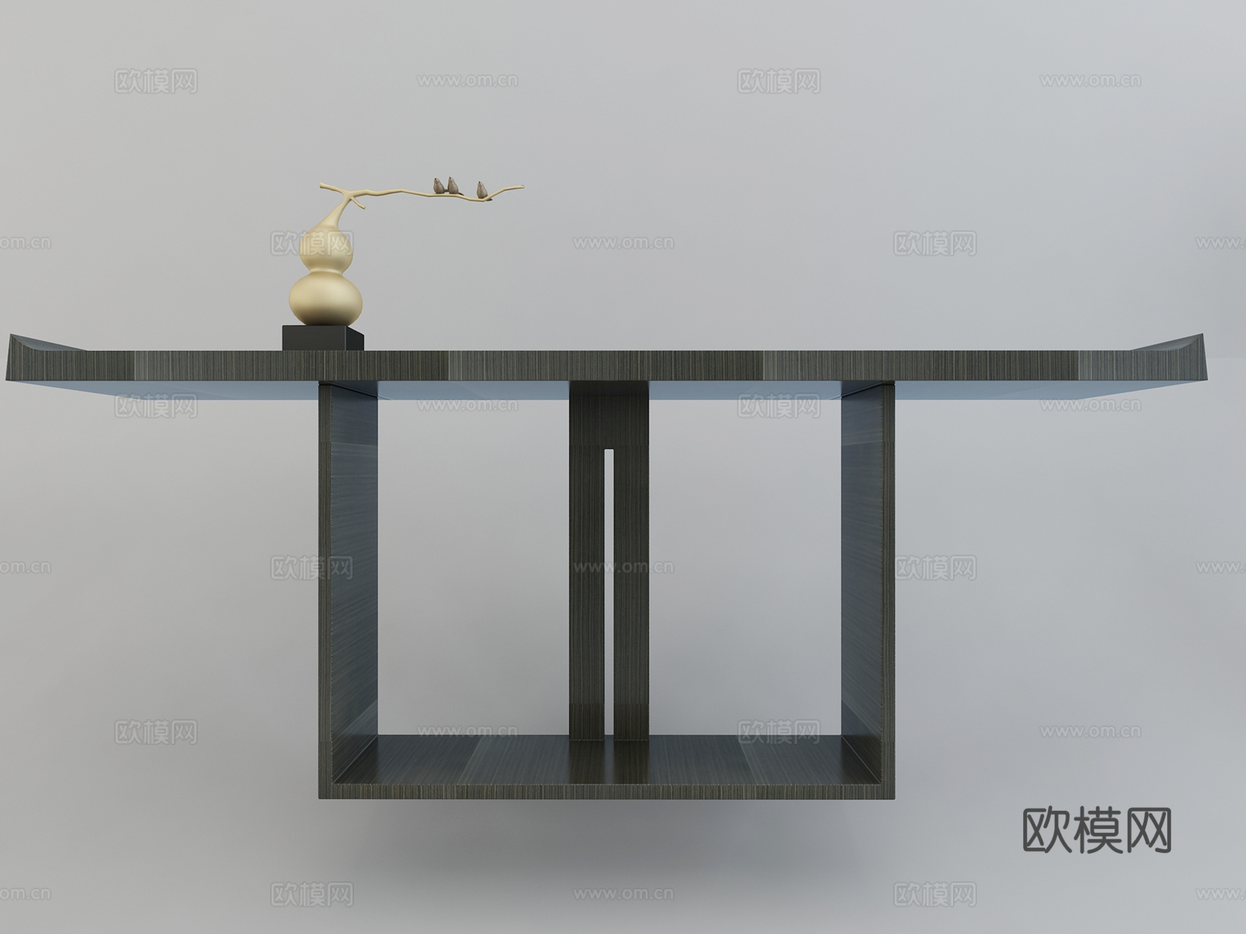 新中式端景柜组合3d模型